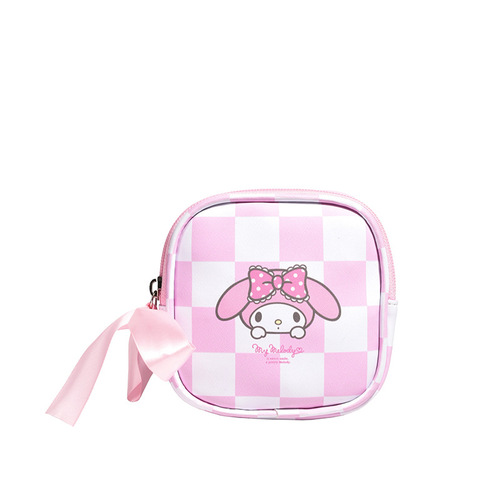 Sanrio Official Licensed Lulumi Cartoon Waterproof PU Leather Inclusive Auntie Pads Large Capacity Sanitary Pad Storage Bag