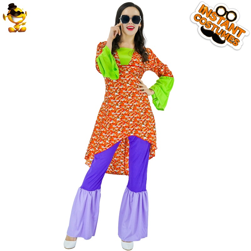 Big Girl 70s hippies traje etapa rendimiento partido Cosplay traje distribución al por mayor