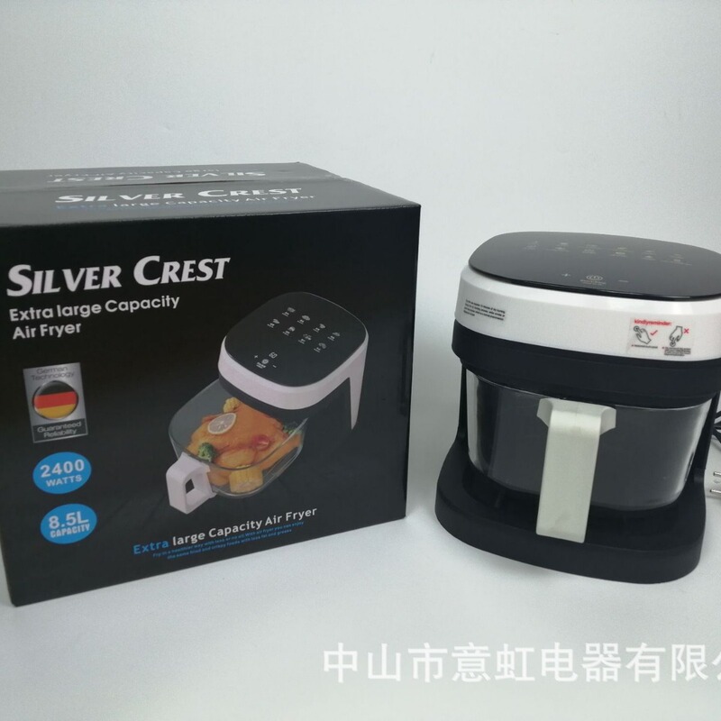 8.5L cross-border air fryer visual air fryer household new glass potato chips machine multi-function large capacity