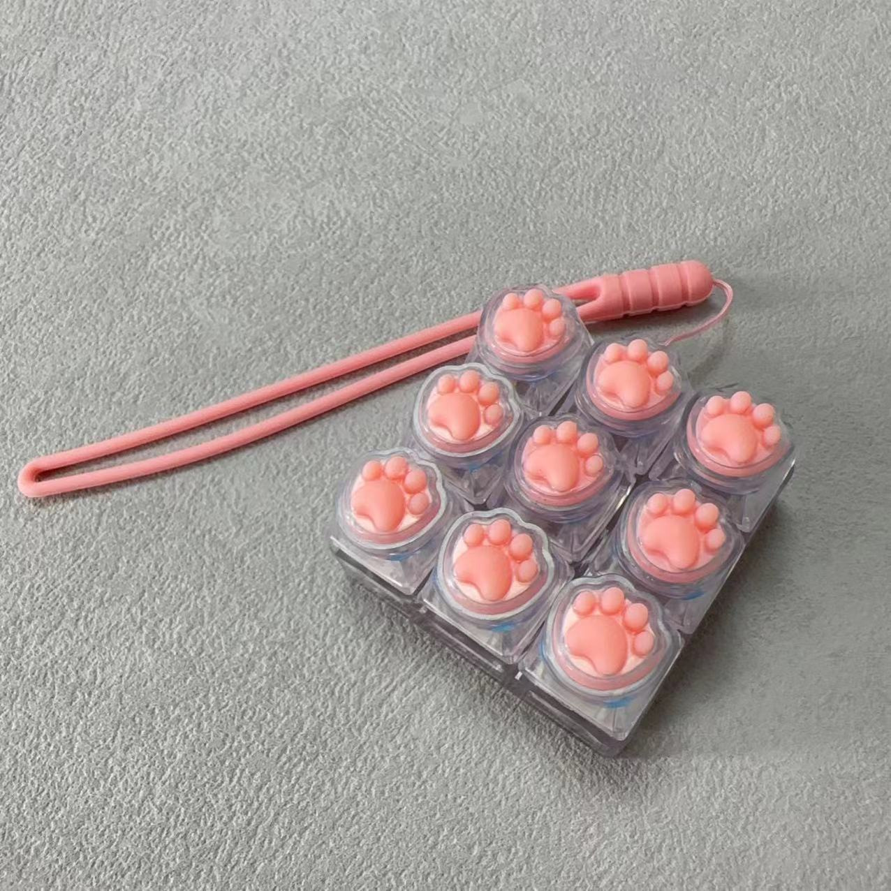 Nine-key transparent shell-silicone transparent cat claw