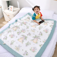 竹棉豆豆童被儿童被子宝宝加厚小被子豆豆绒童被秋冬季盖毯新款