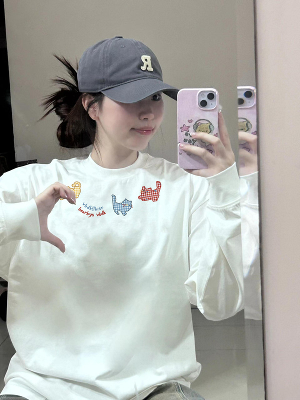 胖mm高级感白色大码长袖体t恤女春秋冬宽松内搭可外穿打底衫上衣|undefined
