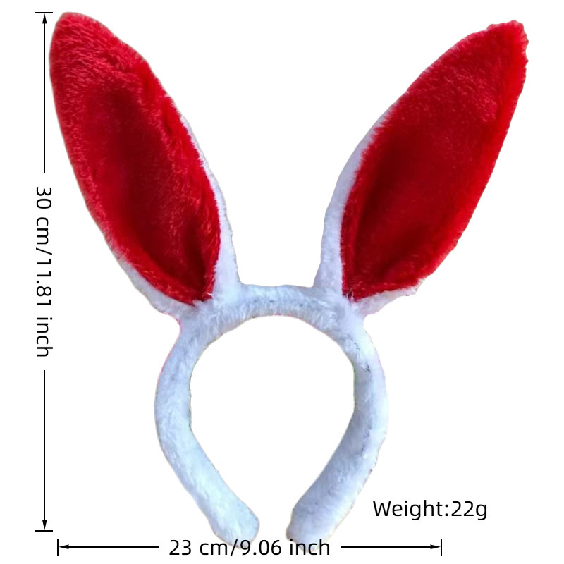 Transfronterizo luminoso conejo oreja banda de cabello adorable peluche banda de cabello oreja banda de cabello accesorios de vestir de fiesta de Pascua