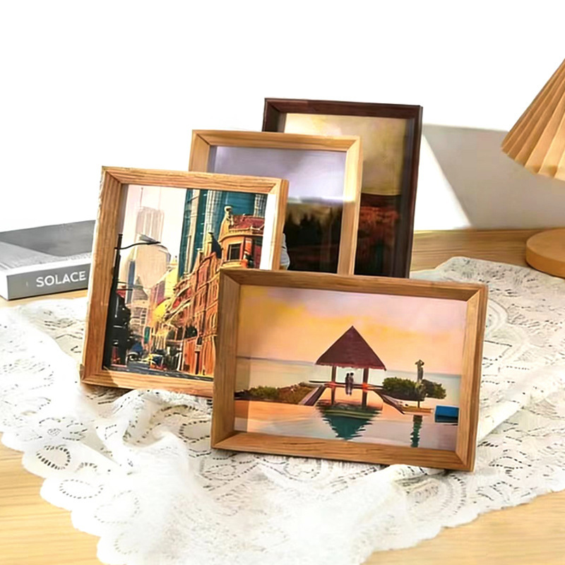 American retro simple decorative table photo frame widened thick living room landscape rectangular framed wholesale