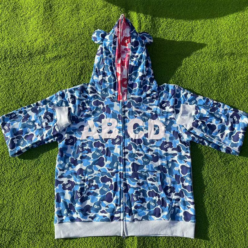 Bape Sweatshirt Josewong Pink Purple Blue Red Double Hood Street Trendy Men and Women Couple Niche Ins Casual Jacket Bape Sweatshirt Josewong Pink Purple Blue Red Double Hood Street Trendy Men and Women Couple Niche Ins Casual Jacket