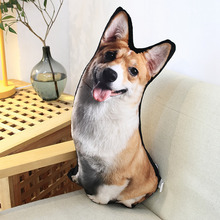 卡通狗狗猫咪抱枕毛绒玩具柯基沙皮狗玩偶沙发靠枕女生安抚布娃娃