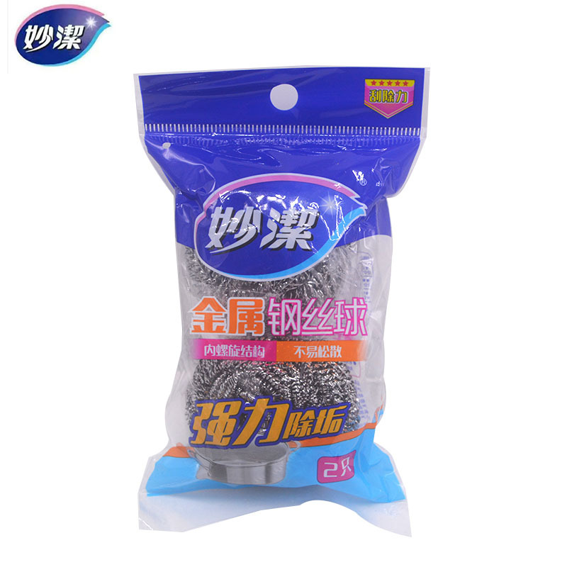 Miaojie 금속 강철 와이어 볼 2 팩