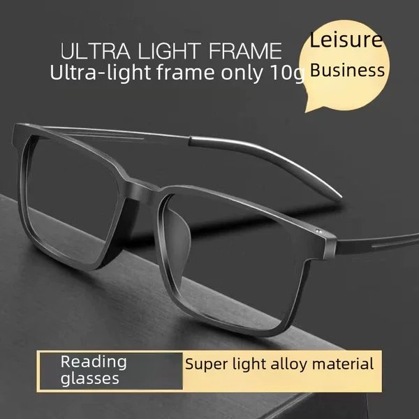 Tr90 Fashionable Casual Men's and Women's Full-Frame Optical Glasses Business K-Style Trendyy High-Definition Anti-Blue Light Reading Glasses