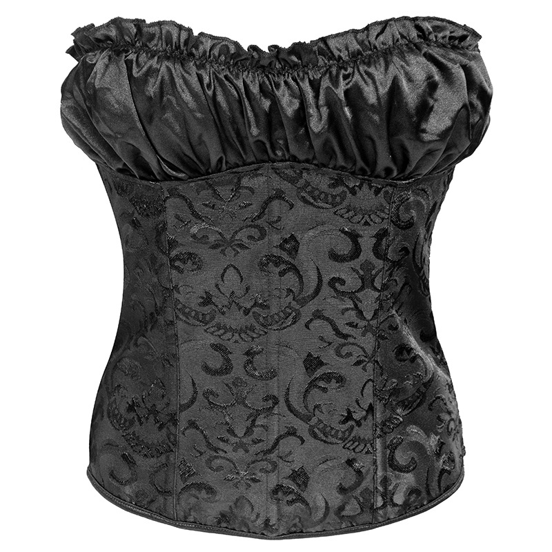 Europeos y estadounidenses corset de encaje abdominal sexy jacquard vintage corte vestimenta de cuerpo