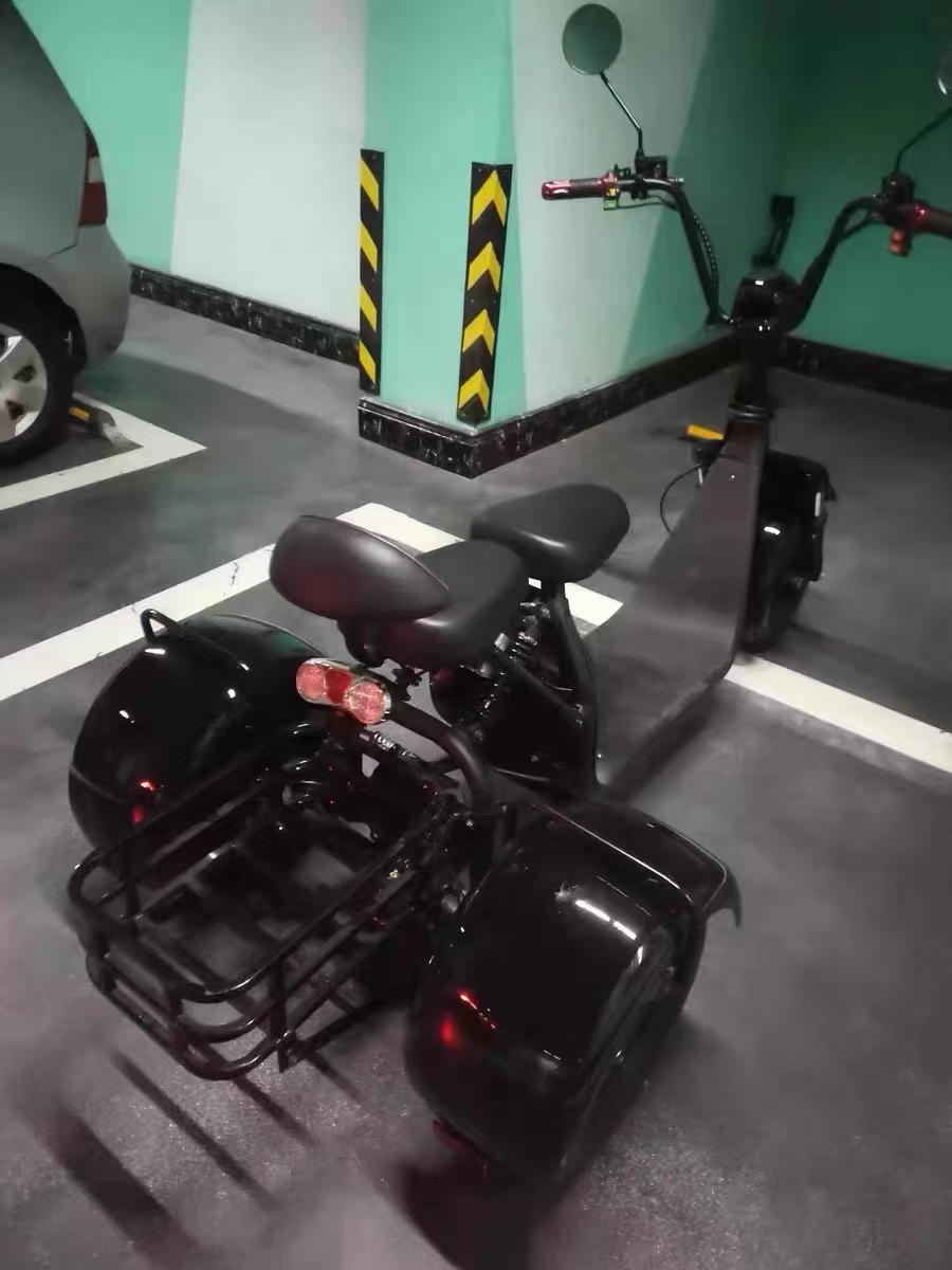 Cross-Border Harley Electric Tricycle with Wide Tires for Off-Road Use, Msds Lithium Electric Scooter, Two-Wheeled Adult Skateboard Scooter