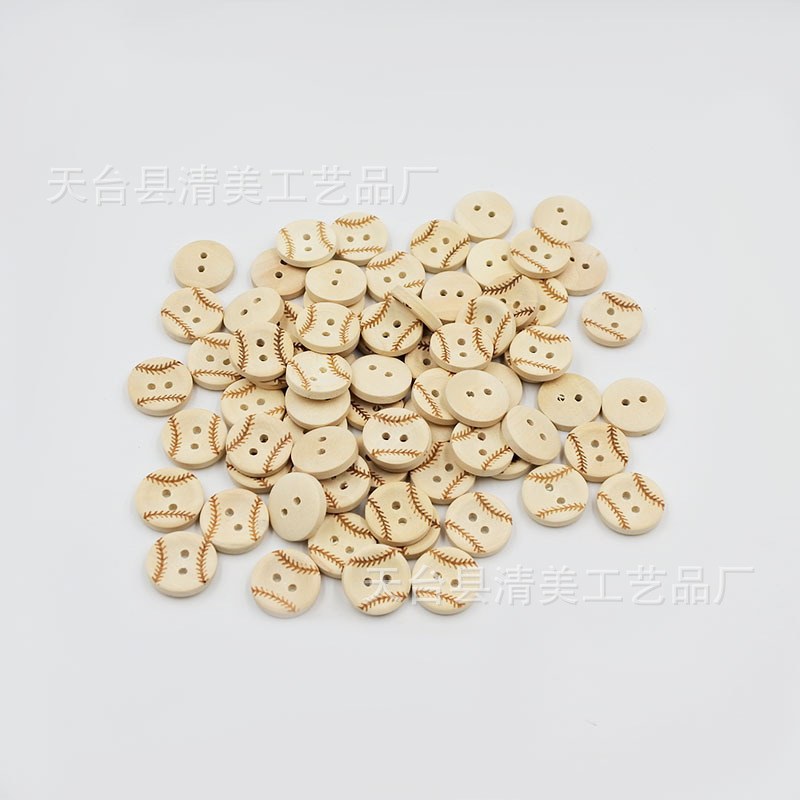 15mm suministro directo de fábrica botones de madera cosidos a mano adornos de botones decorativos de bricolaje de madera