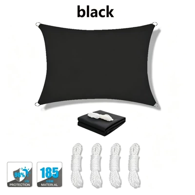 Avtomobil yan çətirləri – 4-corner sail, outdoor sunshade sail - black-2x2m