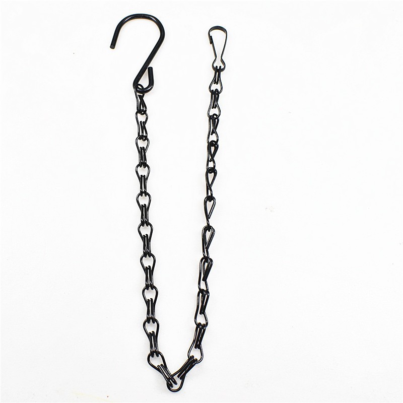 Cadena de doble gancho negra para colgar, cadena para jaulas de pájaros, cadena para colgar letreros, cadena de hierro con doble figura de ocho, cadena para macetas, cadena para iluminación image 8