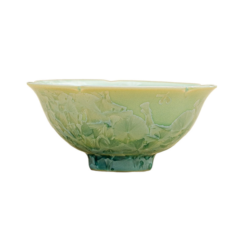 窑变结晶釉渐变花口主人杯个人专用家用陶瓷品茗功夫茶具普洱杯|undefined