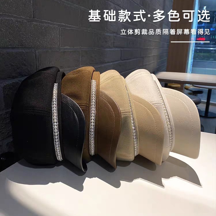 日系设计师款珍珠贝雷帽子女春秋韩版潮八角英伦复古画家帽蓓蕾帽|undefined