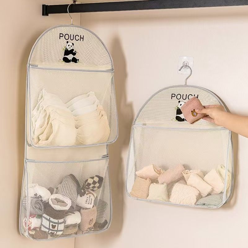almacenamiento de gran capacidad de red almacenamiento de calcetines dormitorio armario ropa interior ropa interior bolsa colgante bolsa de bolsa de red colgante almacenamiento