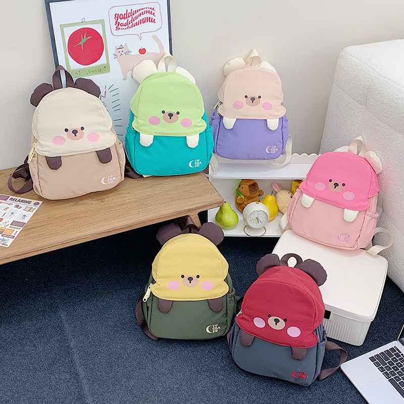 Kindergarten escuela primaria mochila escolar dibujos animados lindo oso niños y niñas mochila 2025 nueva mochila transfronteriza para niños