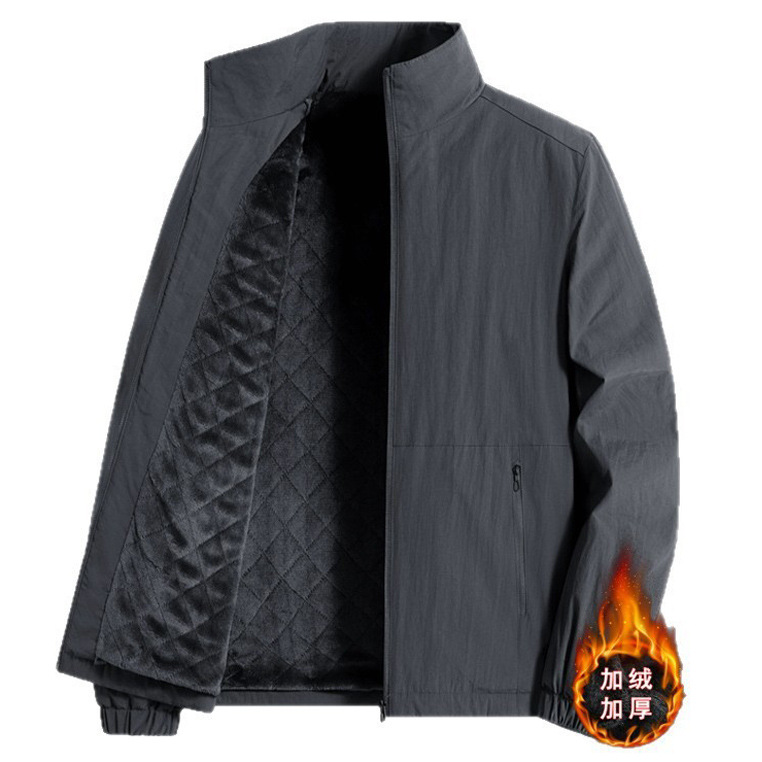 Transfronterizos de chaqueta para hombres otoño y invierno grueso de cuello vertical chaqueta a prueba de viento ocio al aire libre ropa deportiva de estilo americano