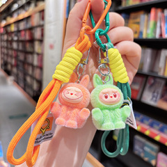 植毛ヨガリトルシープ、見栄えが良く、かわいい、かわいいハンドロープキーホルダー、かわいいトレンディなブラインドボックスバッグペンダント