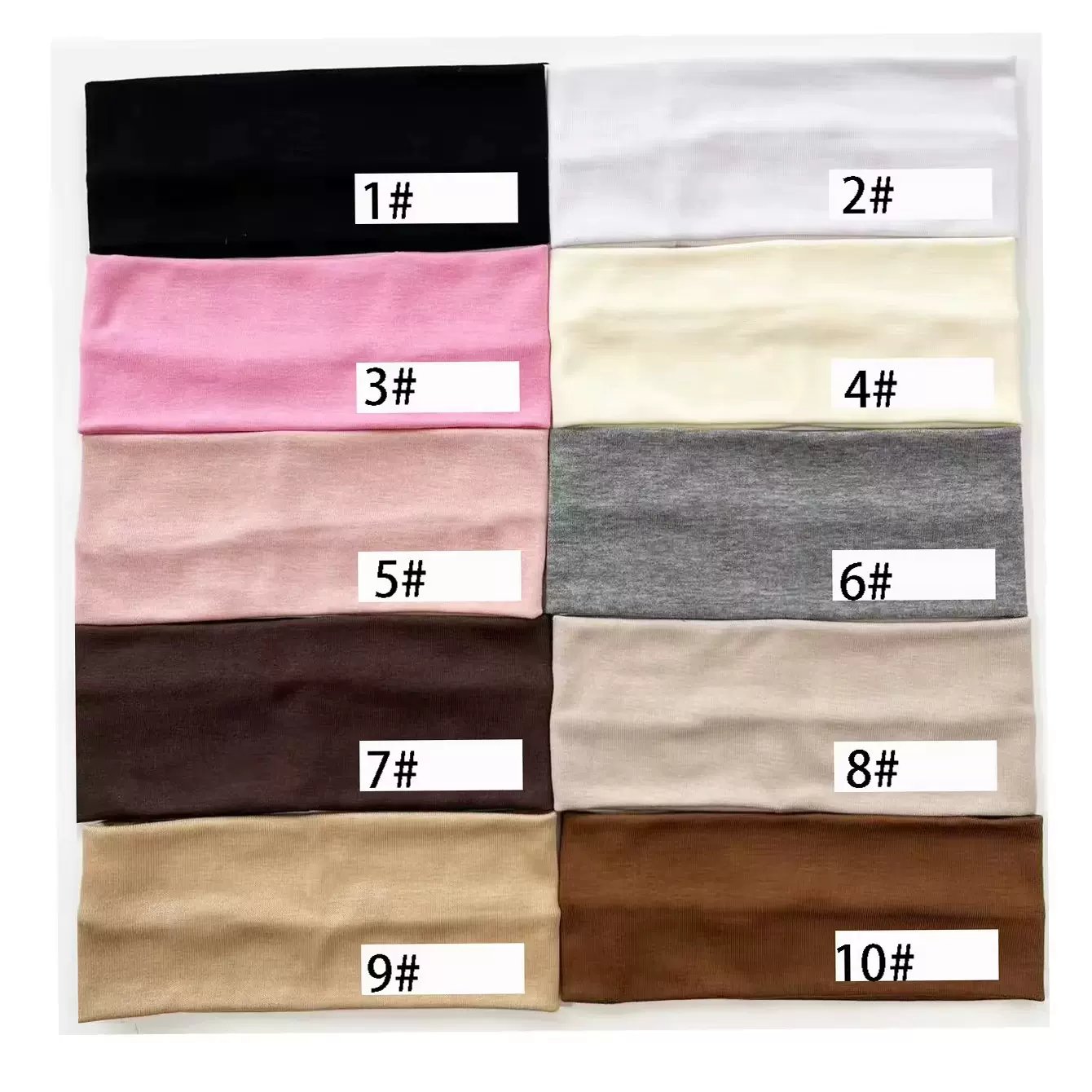 8cm韩版女生纯色针织发带百搭瑜伽运动吸汗头带螺纹棉洗脸束发带