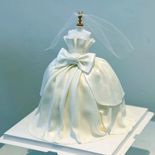 GPW5婚纱支架蛋糕装饰摆件婚礼衣架烘焙翻糖甜品台女生生日唯美模