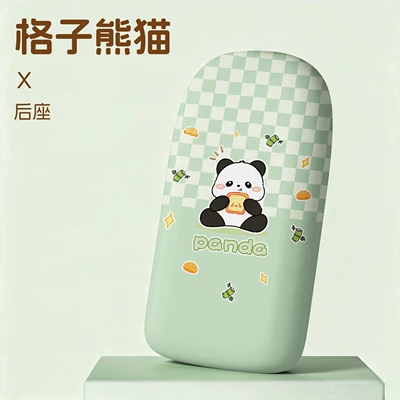Battery Leather Cushion Cover, Electric car cushion - plaid-panda-back-seat