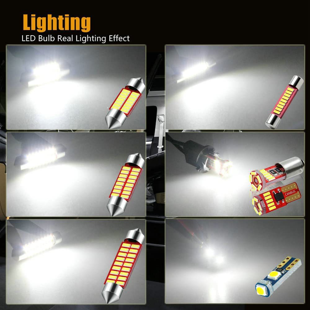 Auto LED conjunto 40PCS T10 luz de ancho 31 41MM doble punta luz de lectura luz de matrícula luz interior image 6