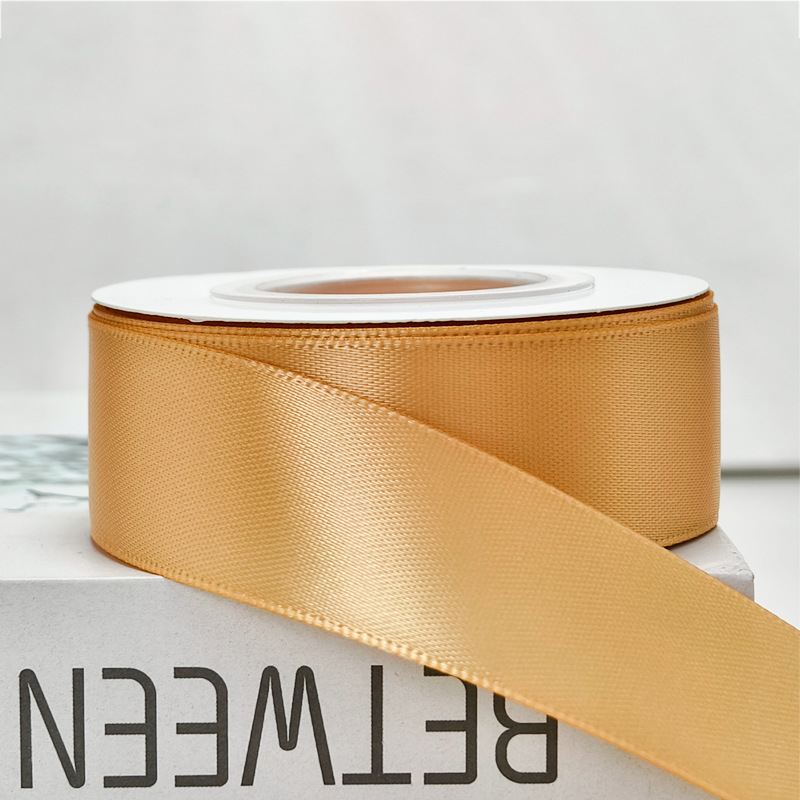 Cinta de pastel de 2,5 cm cinta de decoración de boda al por mayor rosa hecha a mano arco de bricolaje flor cinta de satén