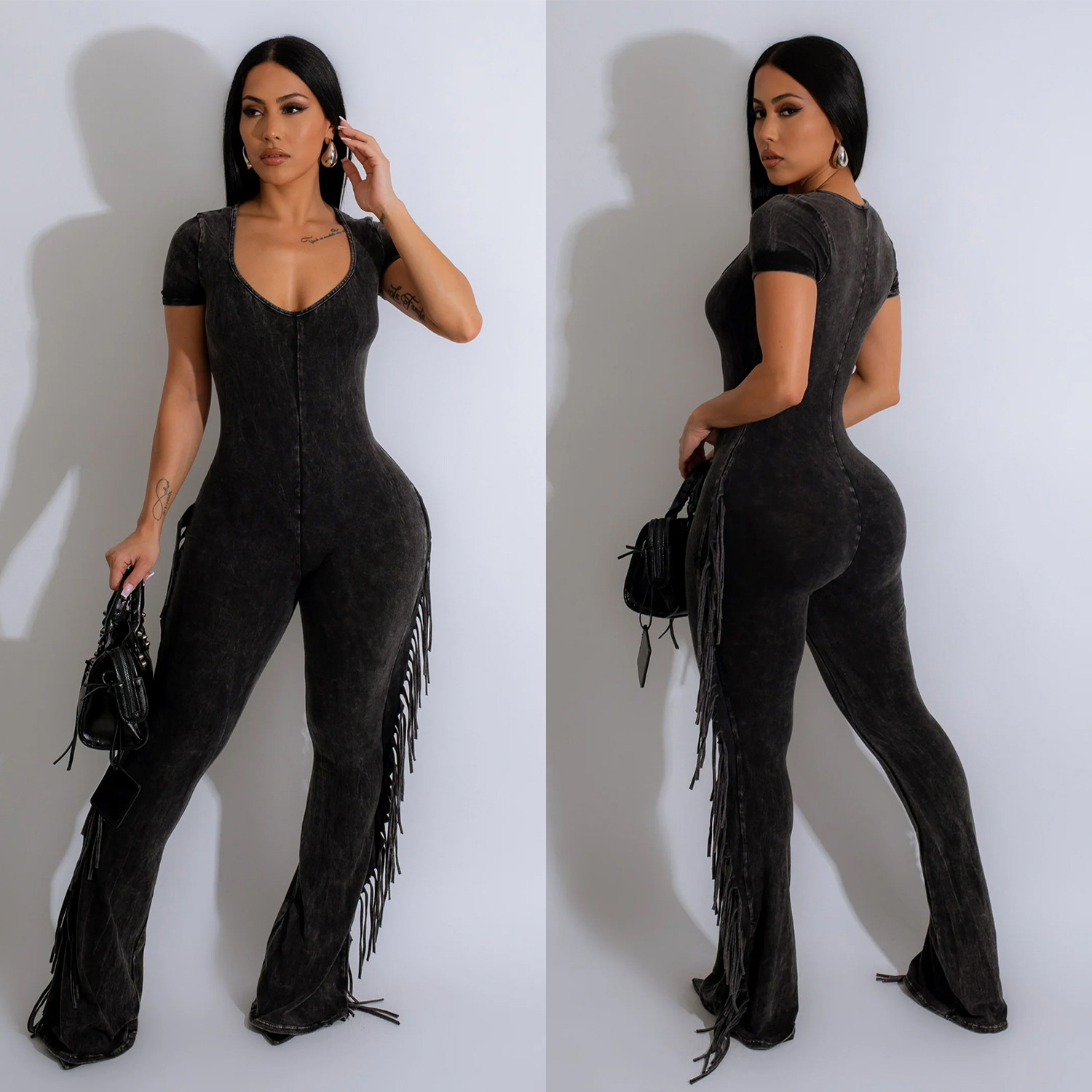 C6981 Aliexpress transfronterizo Amazon estación independiente de moda europea y americana multicolor opcional vestido de manga corta larga