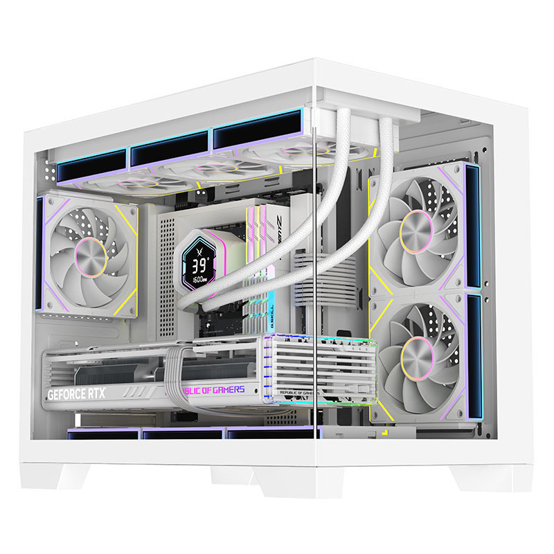 Ruixi Chasing Shadow M360 Sea View Room Matx Full Side Transparent Chassis Tempered Glass Supports 360 Water Cooling Gaming E-Sports Ruixi Chasing Shadow M360 Sea View Room Matx Full Side Transparent Chassis Tempered Glass Supports 360 Water Cooling Gaming E-Sports