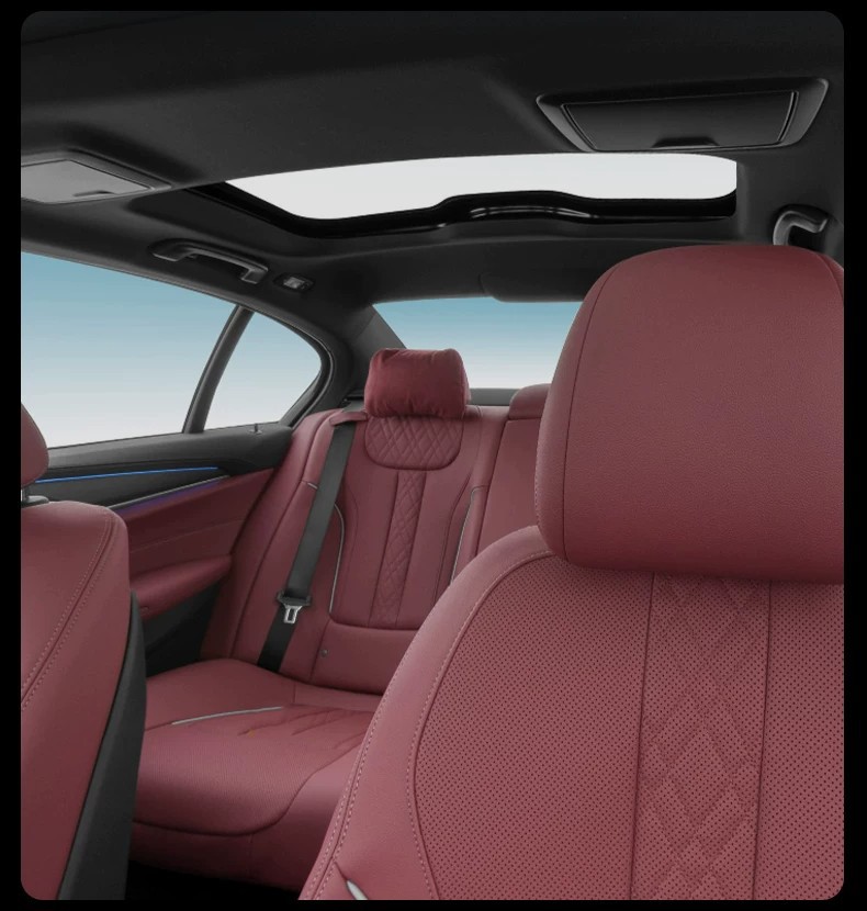 Suitable for Bmw 24-25 New 5 Series Burgundy Red Five-Seater Special Car Full Set of Seat Cushions and Seat Covers