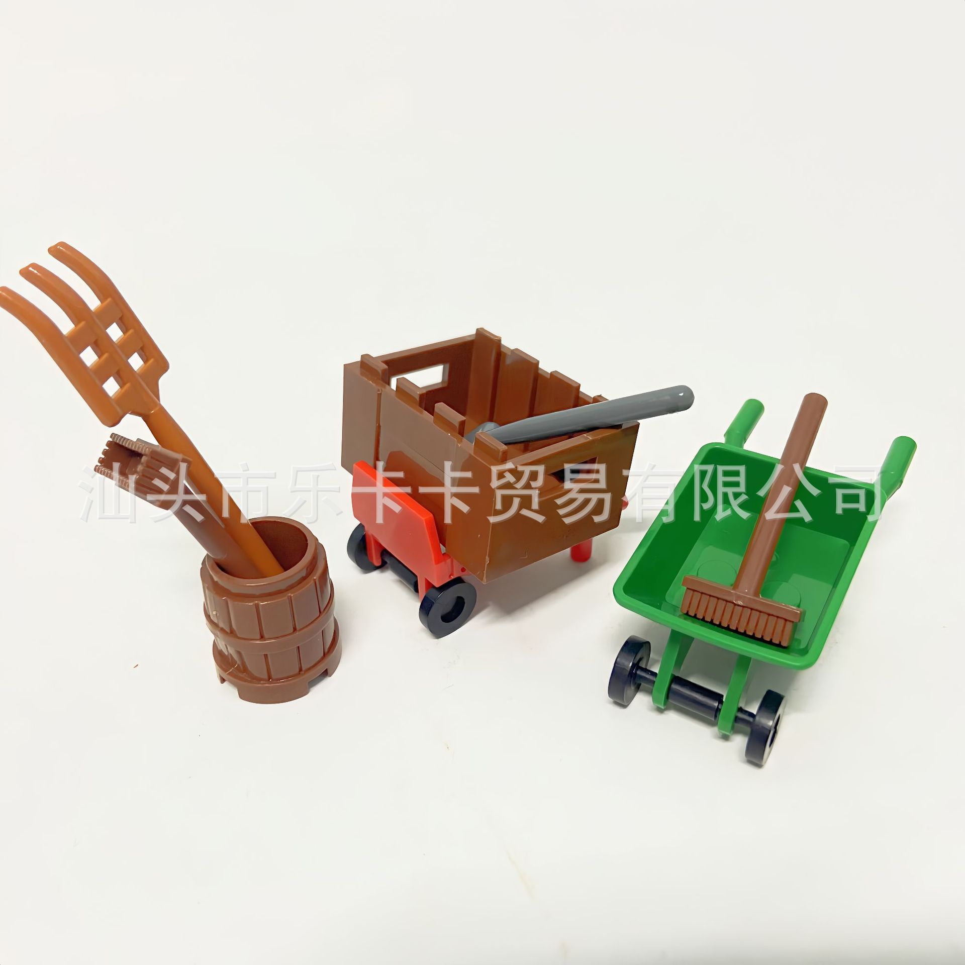 Cross-Border Compatible Moc Small Particle Scene Building Tools Trolley Shovel Tableware Cup Plate Building Block Accessories