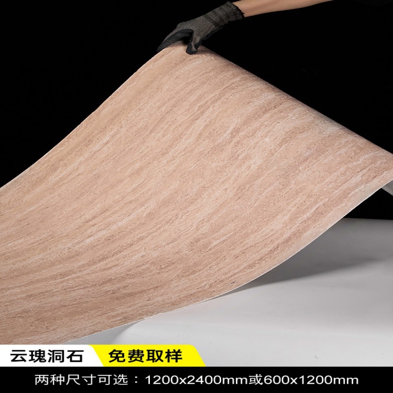 Plato de travertino de piedra blanda Tapones romanos Porcelana blanda Piedra de imitación suave Decoración de pared exterior Fabricante de baldosas de cerámica flexibles ultrafinas