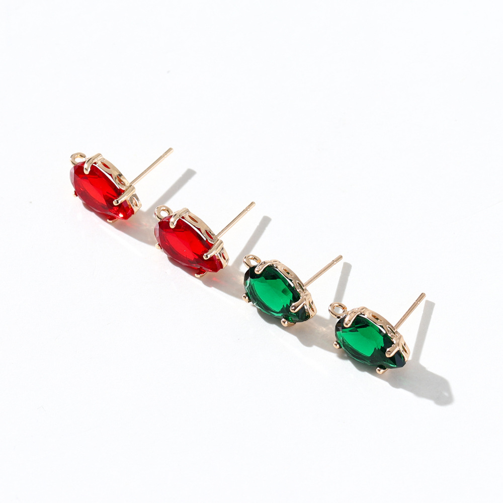 7g Weight Earring Findings Jewelry Making Type 8.5*12mm Jewelry Making Size Rhinestones Inlay Material DIY Jewelry Accessories Classification 4 PCS/Package Quantity Copper Material Geometric Pattern Plating Design Casual, Simple Style Style 4 PCS/Package 8.5*12mm Copper Rhinestones Geometric Earring Findings Jewelry Accessories 13