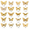 Cross -border Amazon 12PCS color 3D three -dimensional hollow butterfly artist home wall decoration background wall stickers