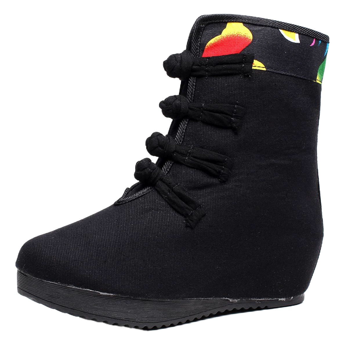 2020 осенне-зимняя фабрика натуральные товары тканевые сапоги винтажные одиночные сапоги с вышивкой в этническом стиле цельная доставка