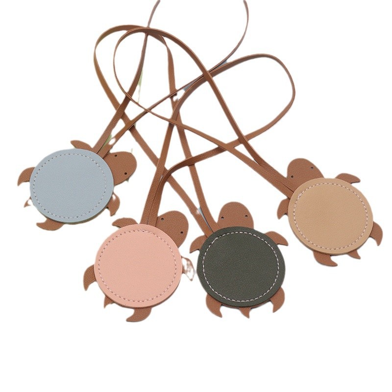 Moda simple pu cuero tortuga colgante animal tortuga bolsa colgante colgante de automóvil colgante de alta calidad