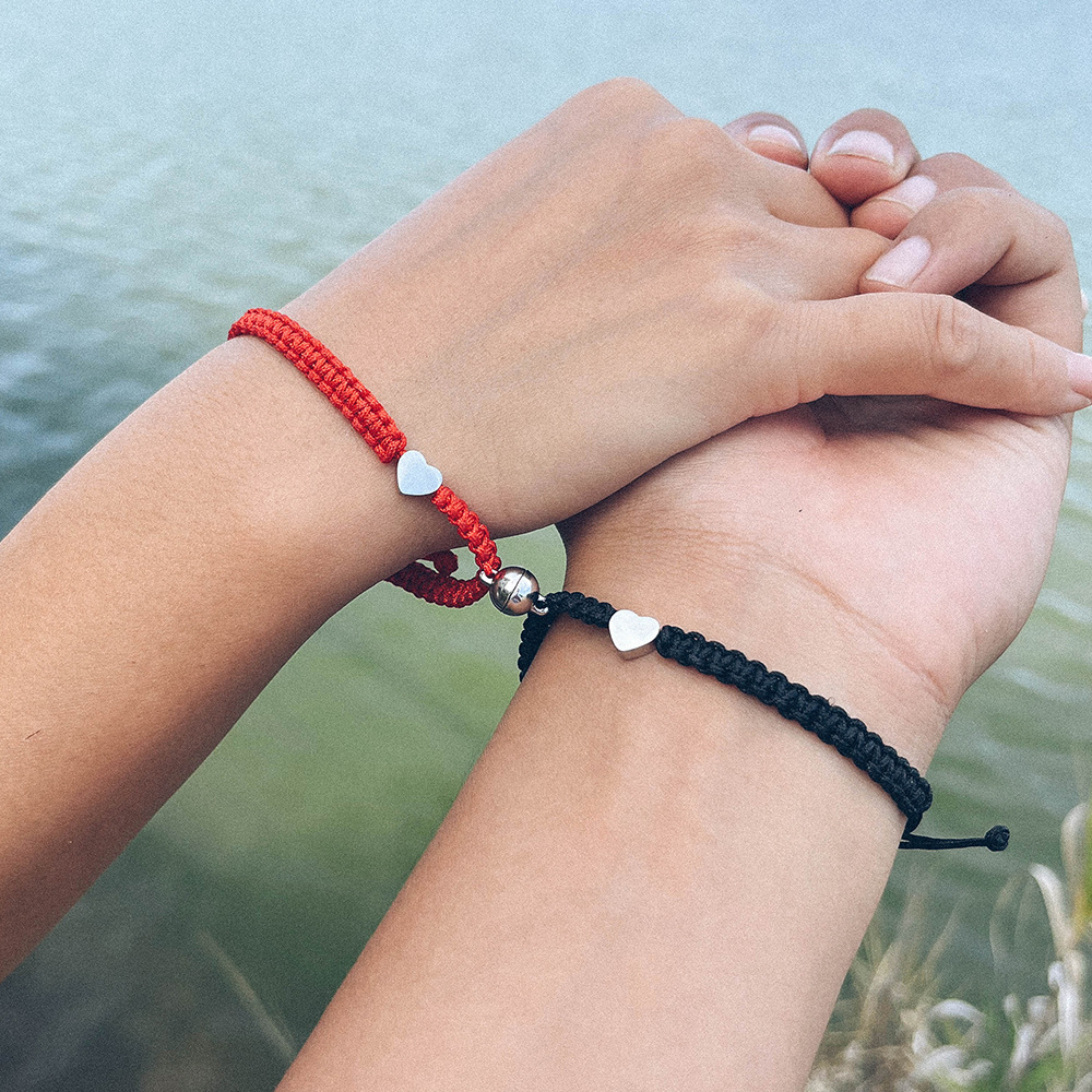 Title 3, Bracelet Vintage Cœur en Acier Inoxydable Tissé...