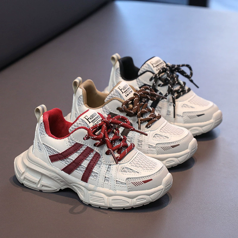 Детская красивая обувь для папы весной и летом 2025 года новая сетка для мальчиков