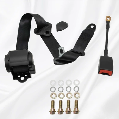 Car seat belt: retractable emergency locking safety belt