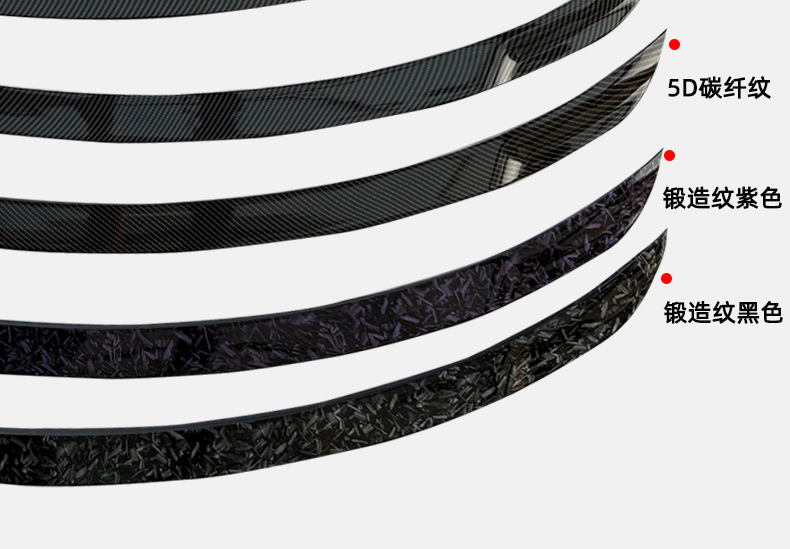 Suitable for Tesla Model 3/Y Carbon Fiber Pattern Rear Wing High-Performance P Version Original Style Car Wind Wing Surround Modification