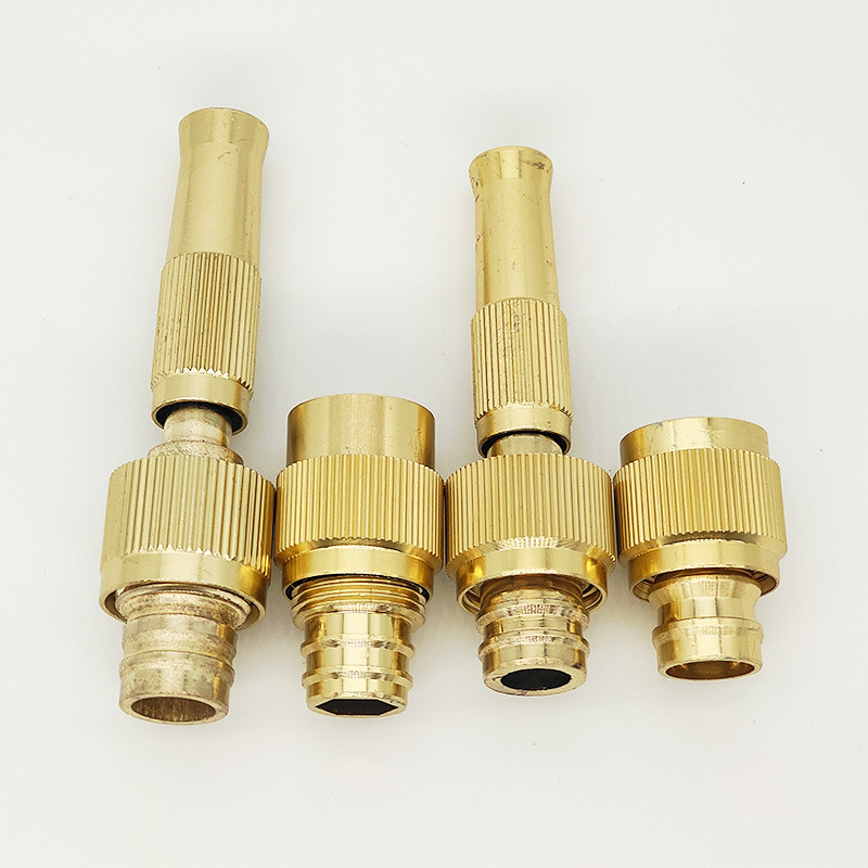 家用园林水枪铝合金4分6分喷枪高压水软管接头镀铜洗车浇花直E18