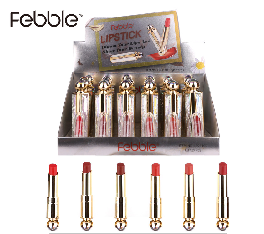 (Caja de presentación) USHAS punto transfronterizo venta caliente brillo de labios líquido de 6 colores mezclado 24 piezas