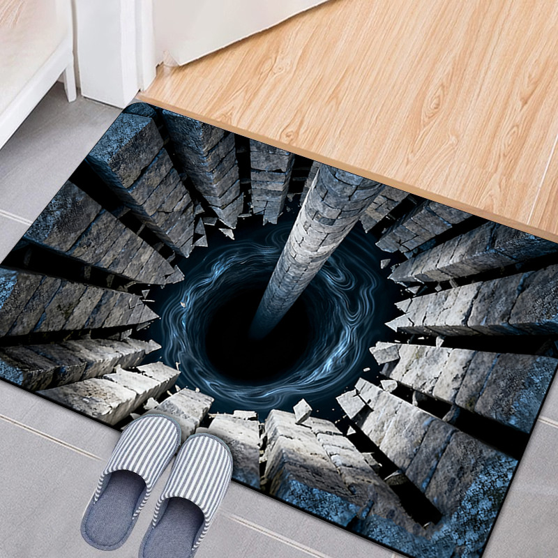 Decorative 3d Visual Anti-slip Rug For Bathroom And Kitchen Floor_voghion.com