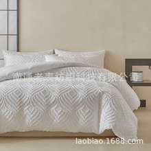 老表跨境外贸亚马逊批发床上用品工艺剪花简约时尚波西风被套套件