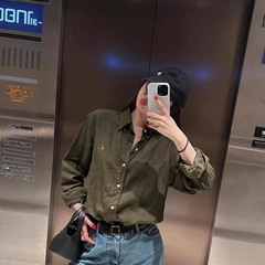 现货高版本RL拉夫刺绣小马标亚麻衬衫夏季新款衬衣上衣男女同款