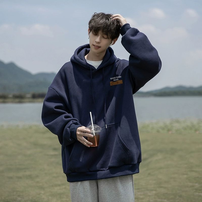 Cityboy Japonés suéter de los hombres 2023 Invierno nueva marca moda con capucha diseño flojo estilo perezoso top