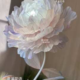 会开花的灯呼吸灯大型开合花纸艺花落地灯牡丹芍药花朵灯