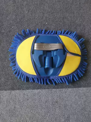 Retractable chenille car water brush — Car cleaning tools - blue-belt-adhesive-separate-brush-head