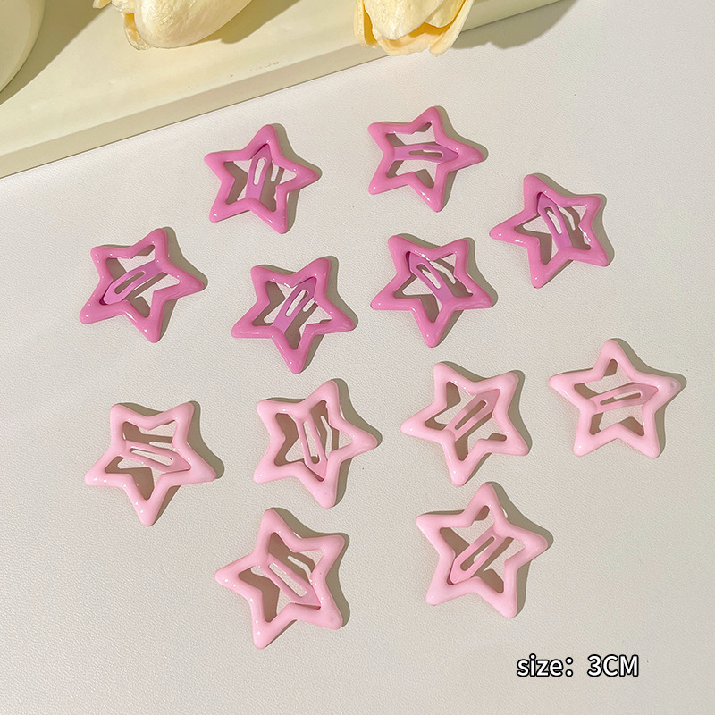 Linda estrella y2g horquilla hembra clip lateral flequillo BB clip horquilla para niños dopamina clip de color tocado